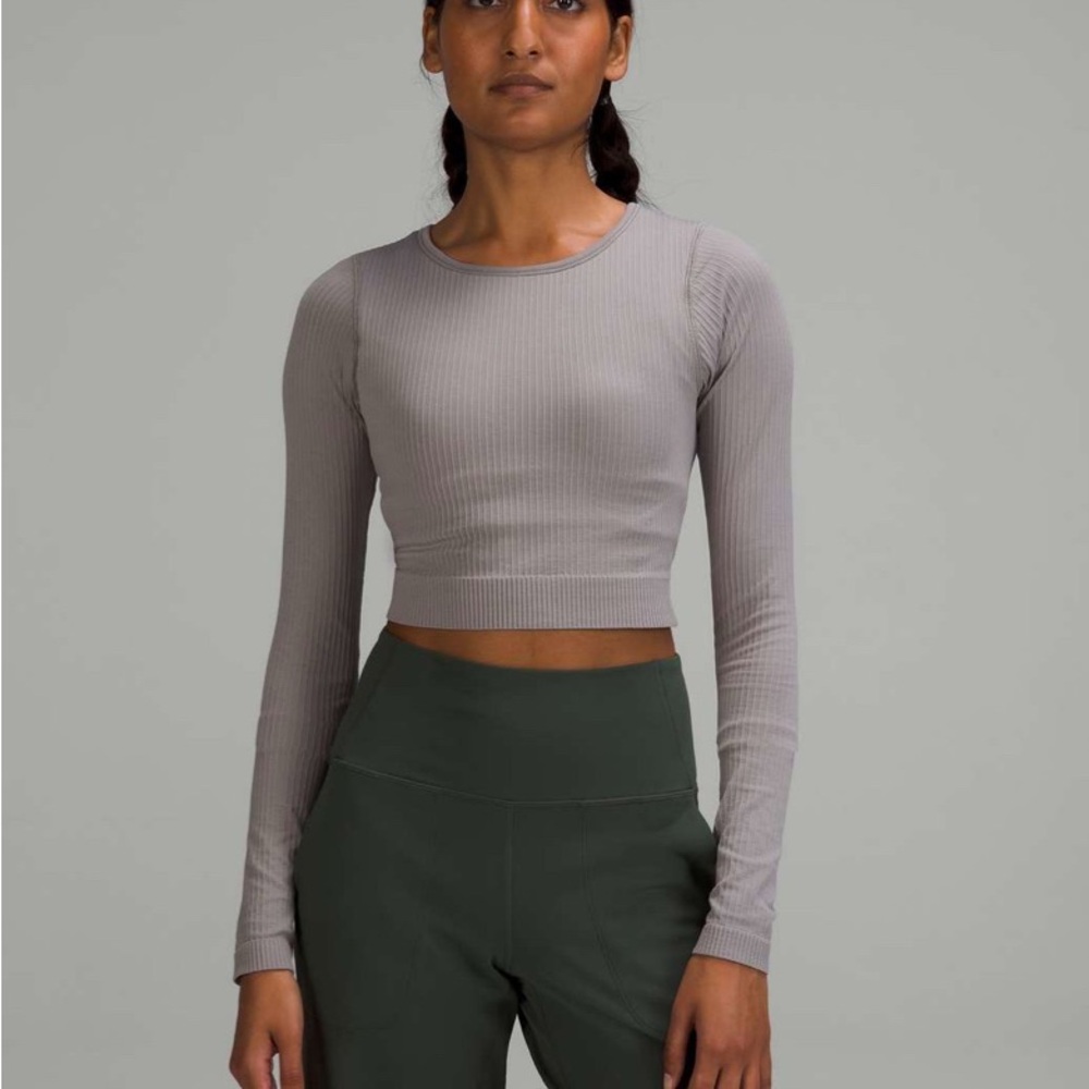 Lululemon Ebb to Street Long Sleeve Shirt in Gull Grey